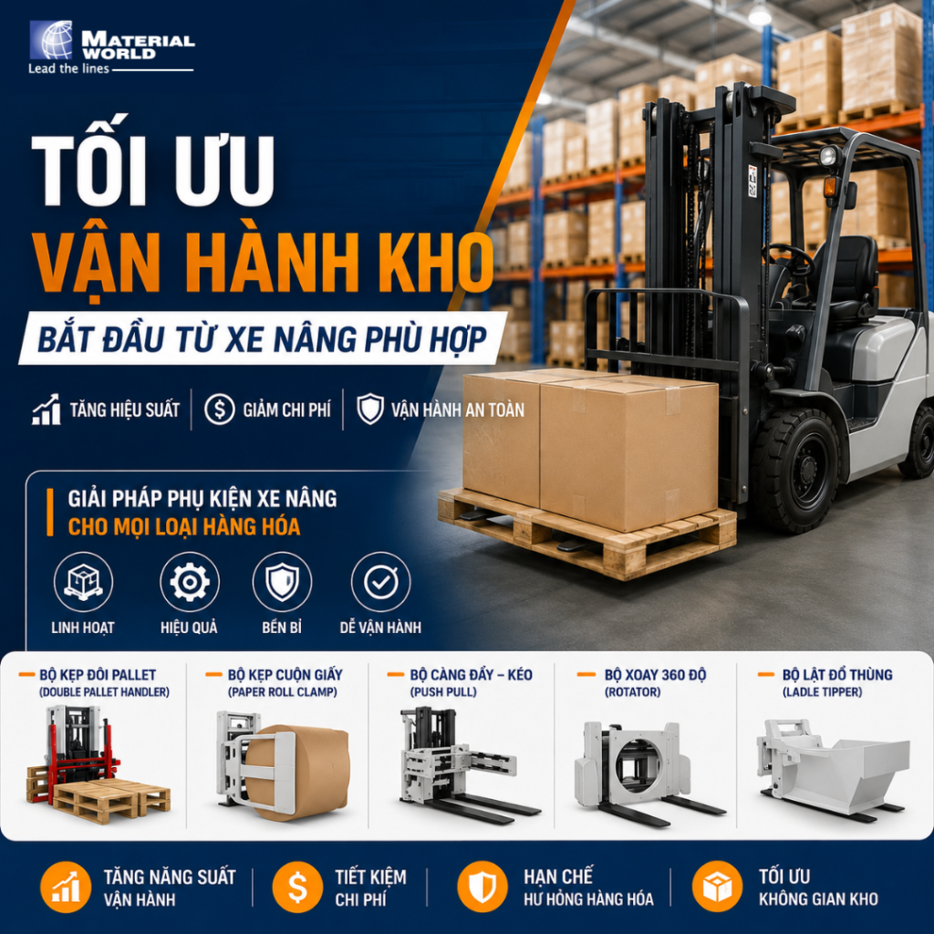 Tối Ưu Kho FMCG Với Phụ Kiện Xe Nâng Chuyên Dụng