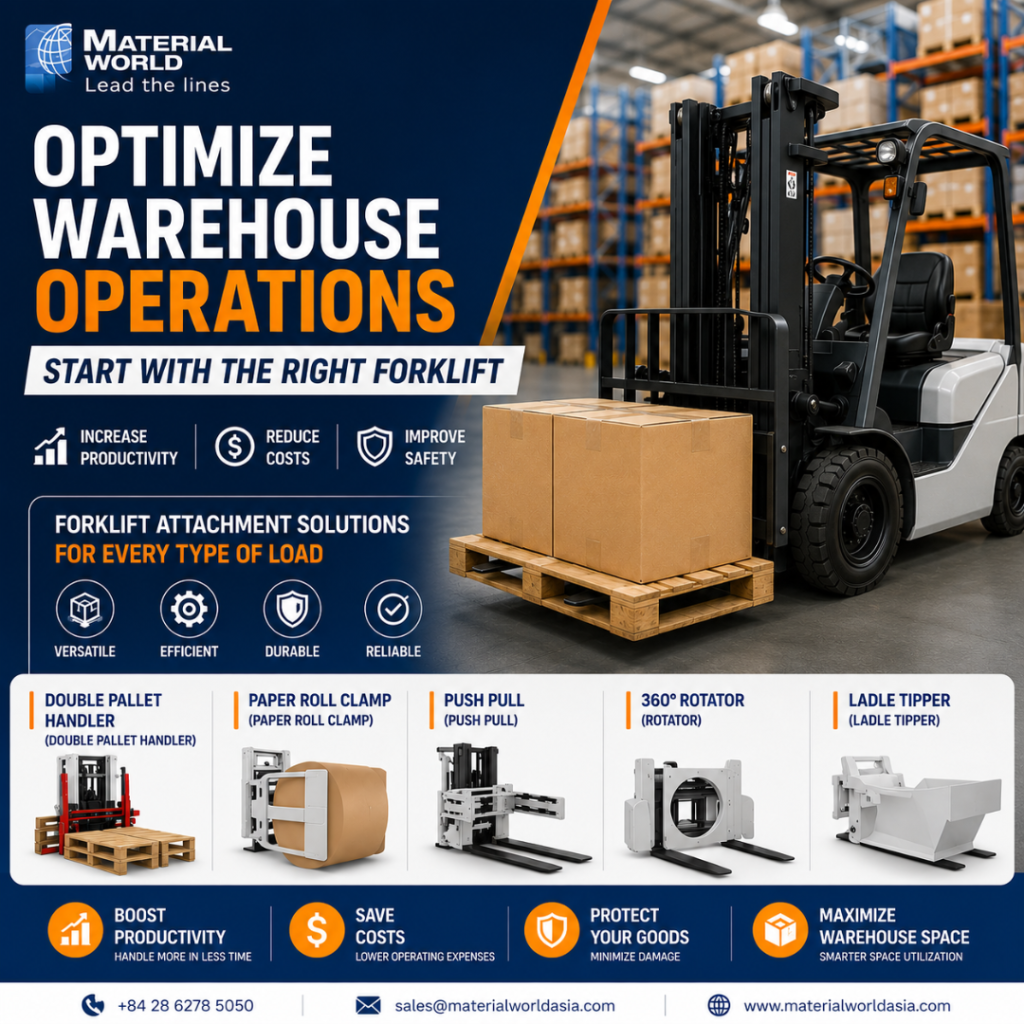 Optimize FMCG Warehouses with Specialized Forklift Attachments