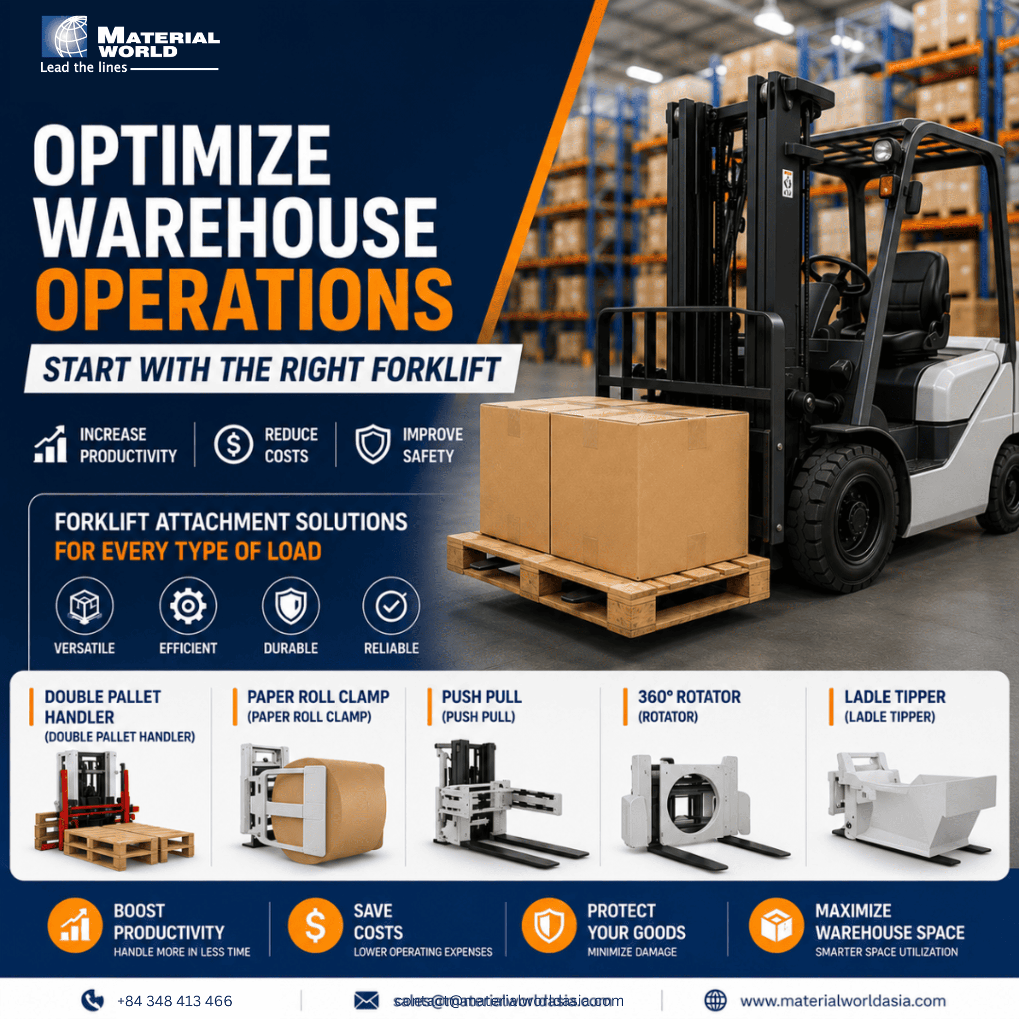 Optimize FMCG Warehouses with Forklift Attachments